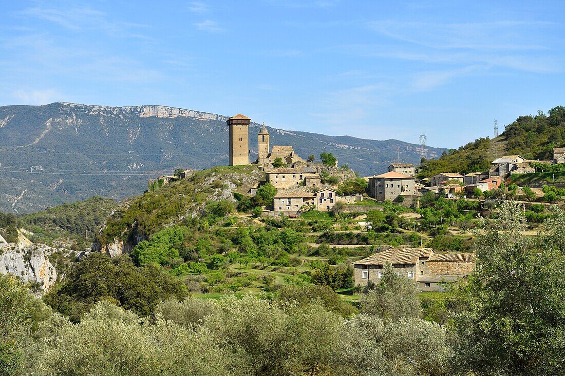 Spain, Aragon Region, Huesca Province, Sobrarbe comarca, Abizanda village