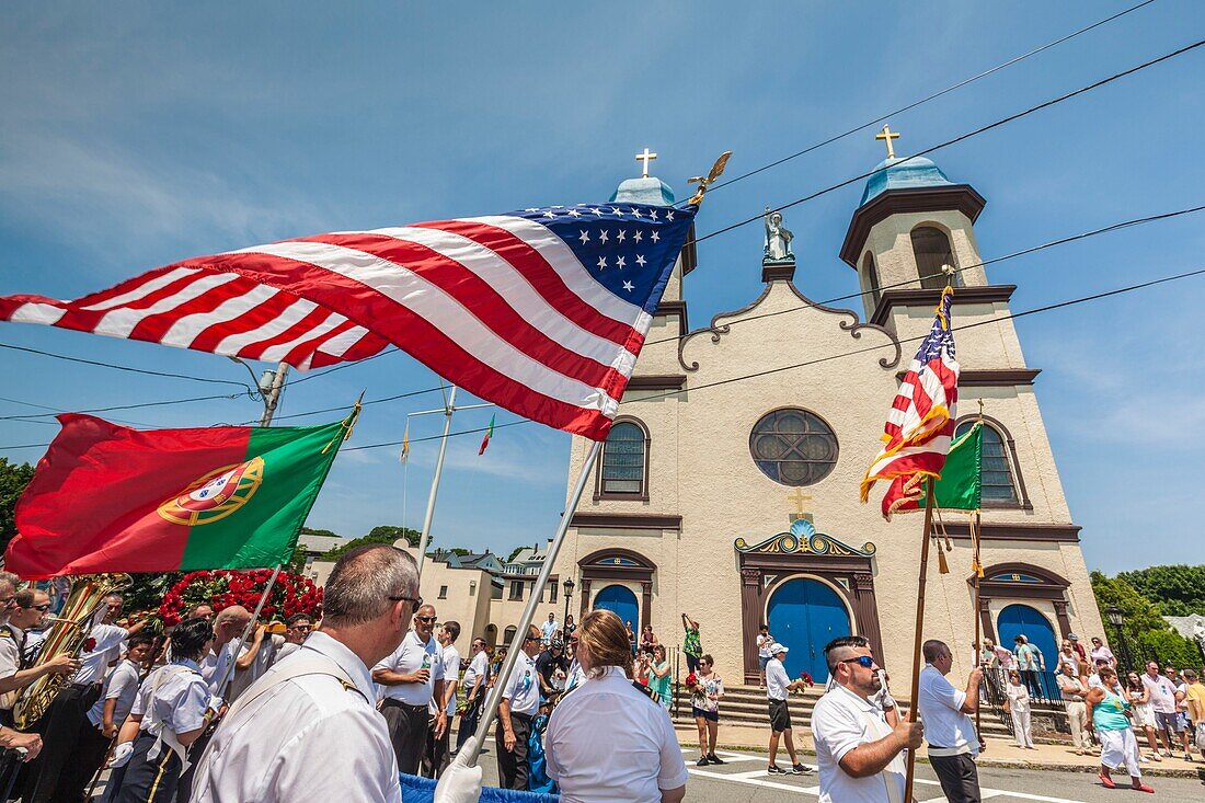 Vereinigte Staaten, Neuengland, Massachusetts, Cape Ann, Gloucester, Saint Peters Fiesta, traditionelles italienisches Fischereifest, Fettstangenwettbewerb