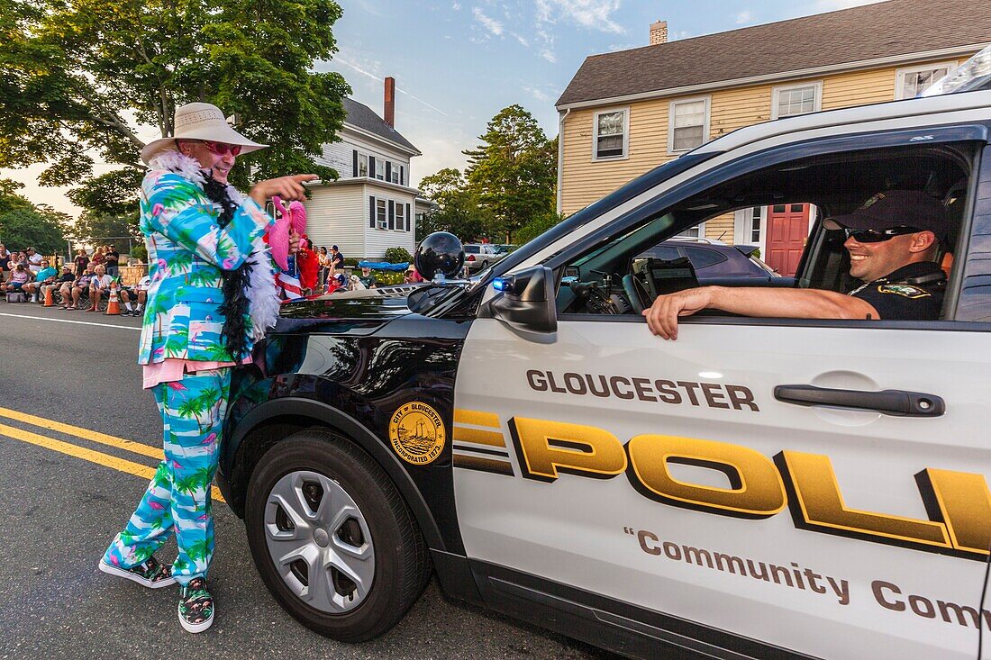 United States, New England, Massachusetts, Cape Ann, Gloucester, Gloucester Horribles Traditional Parade, July 3, parade marchers