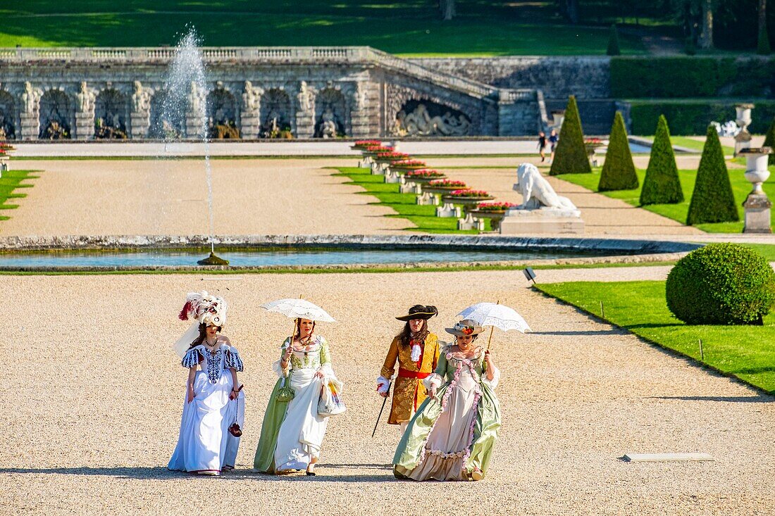 Frankreich, Seine et Marne, Maincy, das Schloss von Vaux-le-Vicomte, 15. Tag des Grand Siecle : Kostümtag des 17.