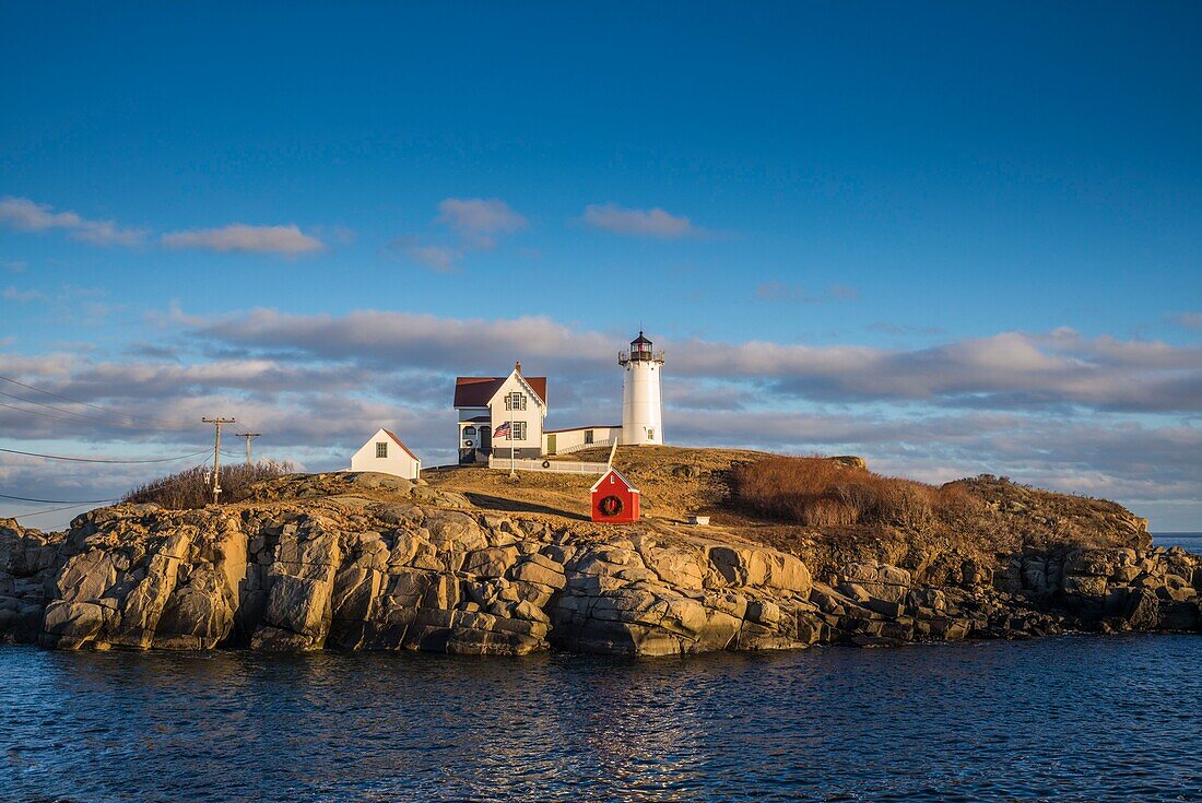 United States, Maine, York Beach, Nubble Light lighthouse