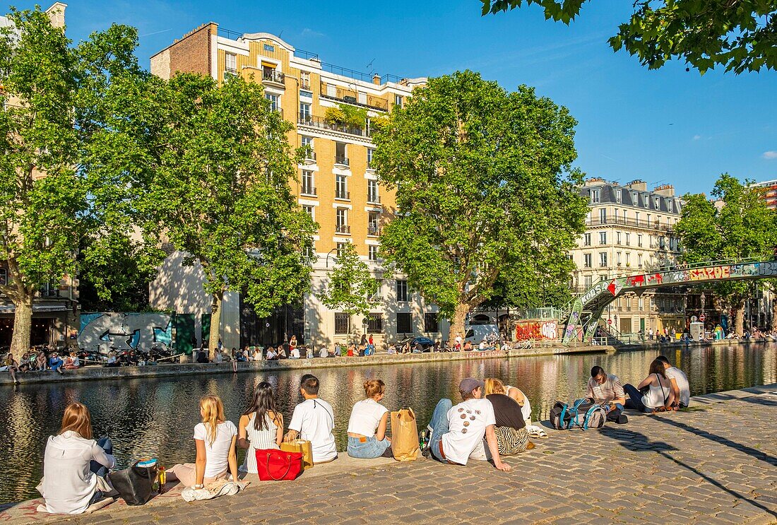 Frankreich, Paris, der Canal Saint Martin