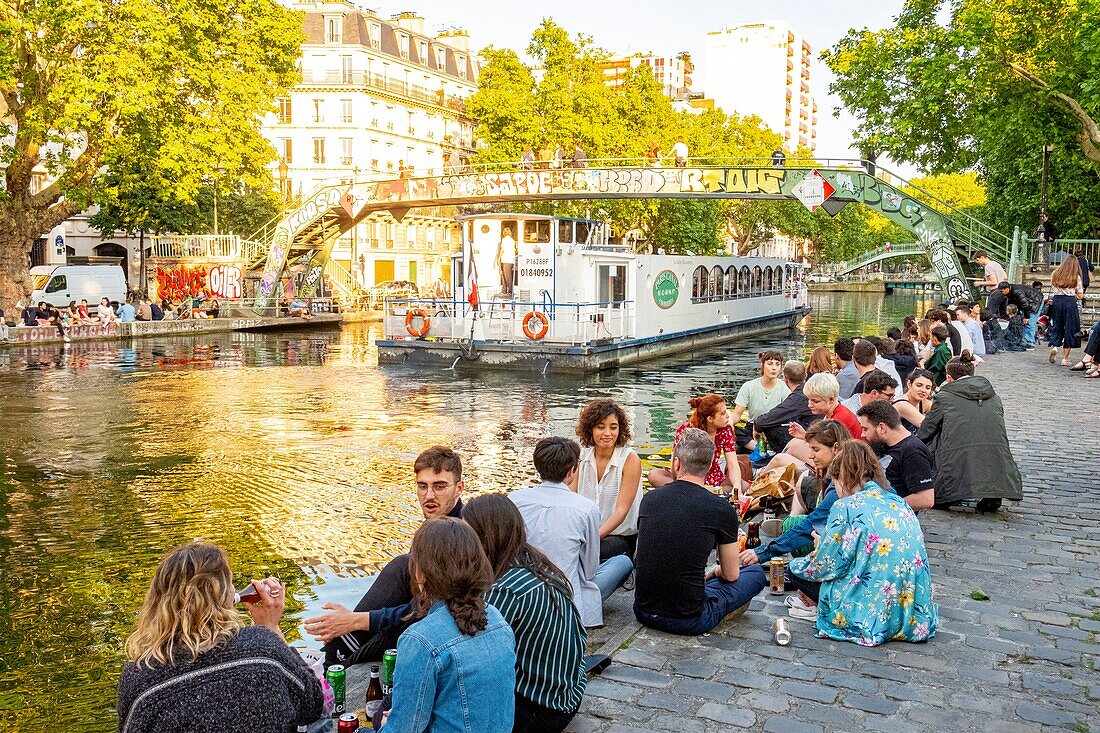 Frankreich, Paris, der Canal Saint Martin