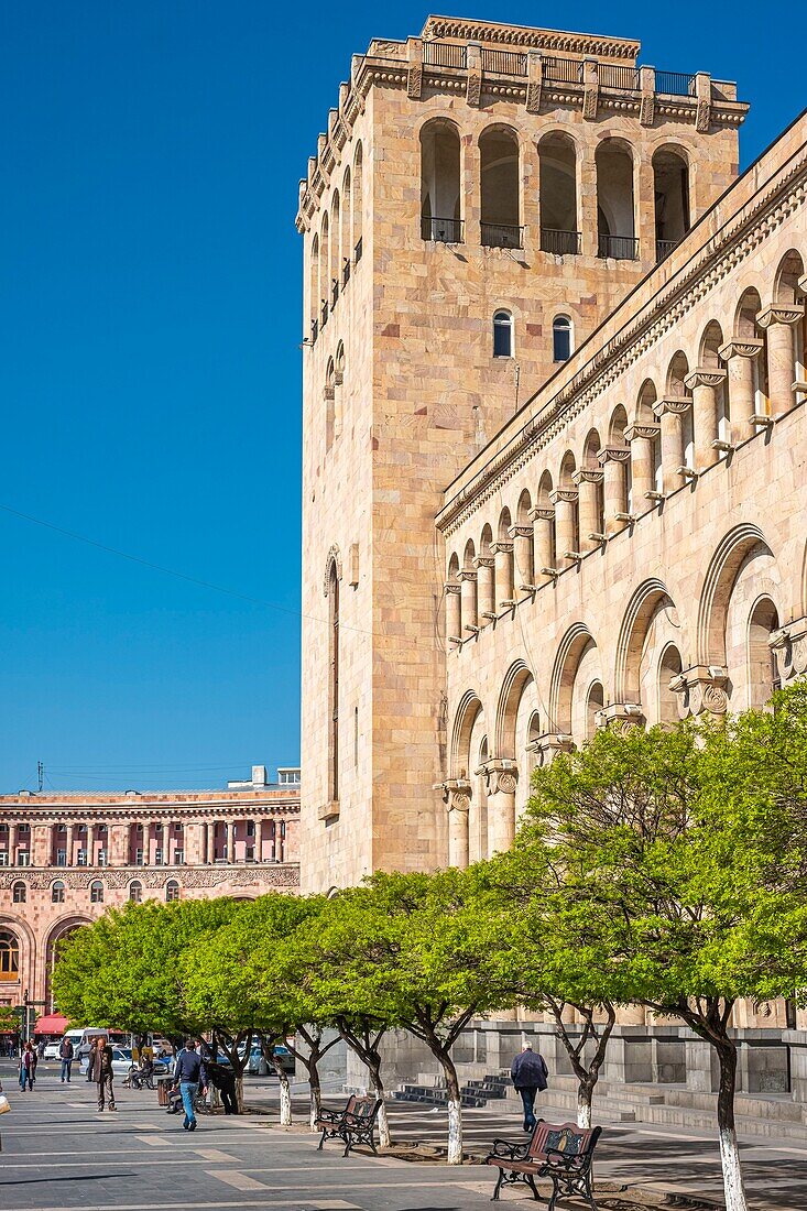 Armenia, Yerevan, Republic square, building housing several ministries