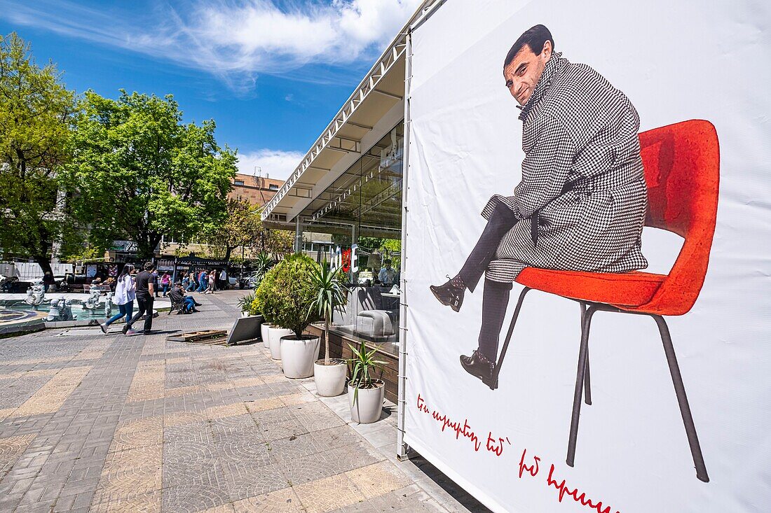 Armenia, Yerevan, Charles Aznavour square