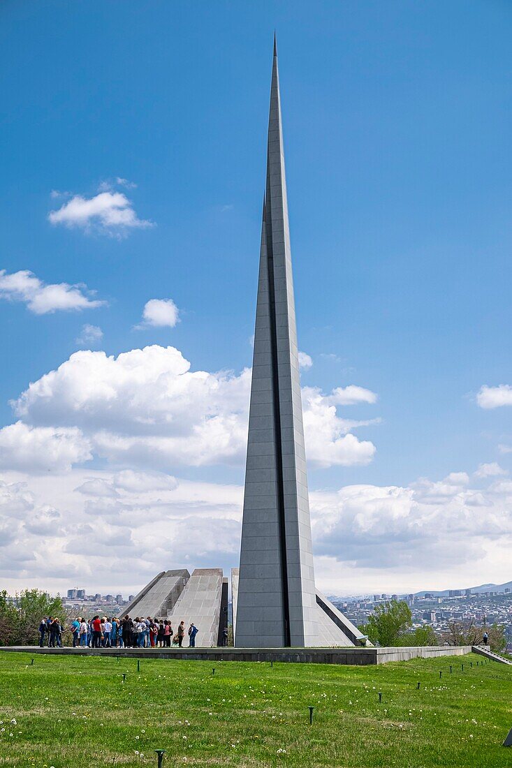 Armenia, Yerevan, Tsitsernakaberd is a memorial to the Armenian Genocide victims opened in 1967