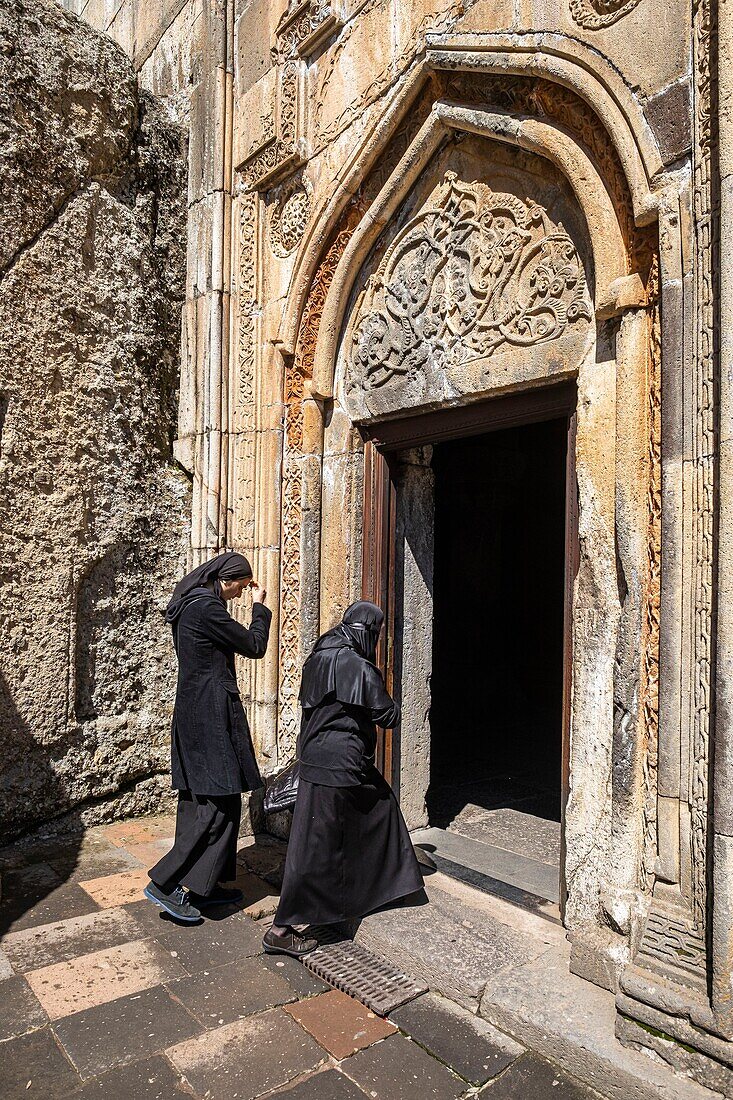 Armenien, Region Kotayk, Geghard, mittelalterliches Kloster Geghard, von der UNESCO zum Weltkulturerbe erklärt