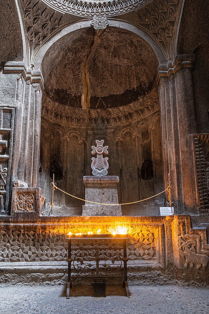 Armenien, Region Kotayk, Geghard, mittelalterliches Kloster Geghard, von der UNESCO zum Weltkulturerbe erklärt