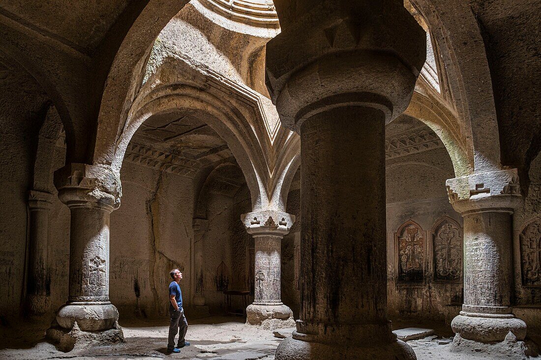 Armenien, Region Kotayk, Geghard, mittelalterliches Kloster Geghard, von der UNESCO zum Weltkulturerbe erklärt