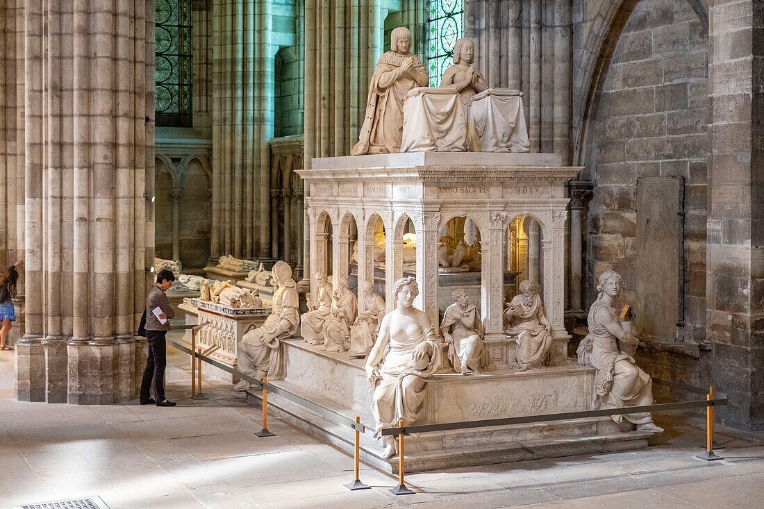 Frankreich, Seine Saint Denis, Saint Denis, die Kathedralenbasilika, das Grabmal von Ludwig XII. und Anna von der Bretagne