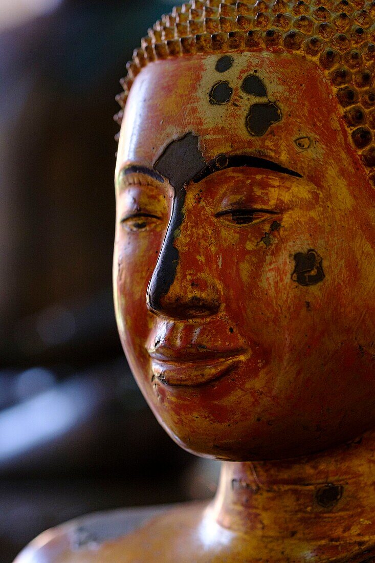 Cambodia, Phnom Penh, National museum, build by french in 1917, statue of Buddha, dated 19 th. century