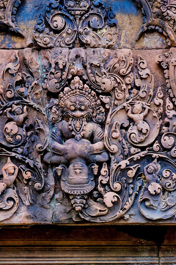 Cambodia, Angkor on World Heritage list of UNESCO, Banteay Srei, built in 10 th century