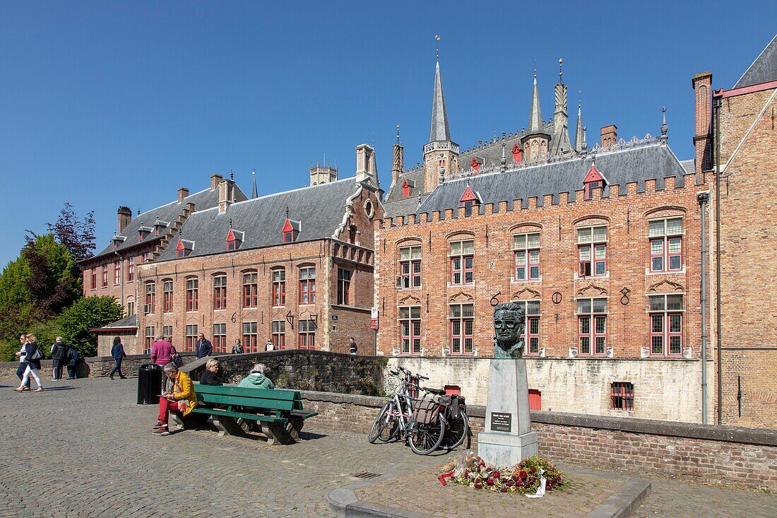 Belgien, Westflandern, Brügge, historisches Zentrum, von der UNESCO zum Weltkulturerbe erklärt, Rückwand des Brugse Vrije oder des Franc de Bruges Palastes