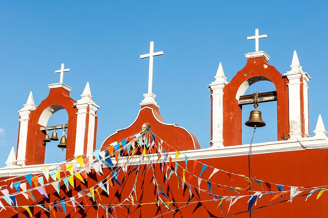 Mexico, Yucatan state, Celestun, the church bells