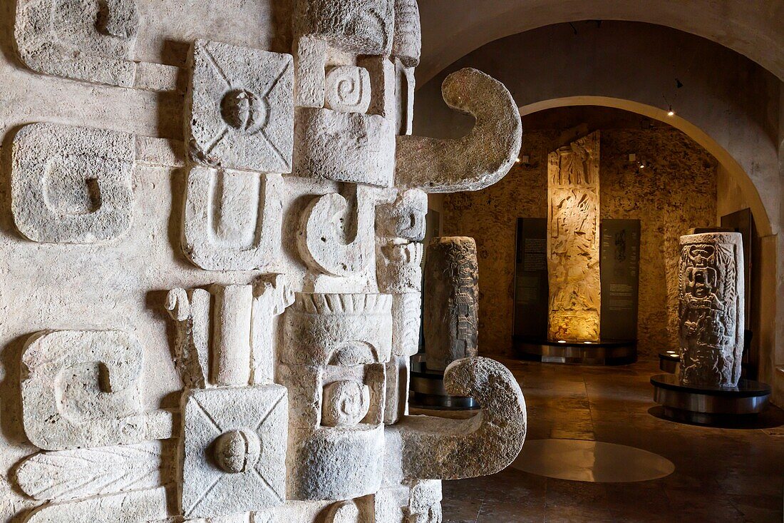 Mexiko, Bundesstaat Campeche, Campeche, von der UNESCO zum Weltkulturerbe erklärte Festungsstadt, Museum für Maya-Architektur