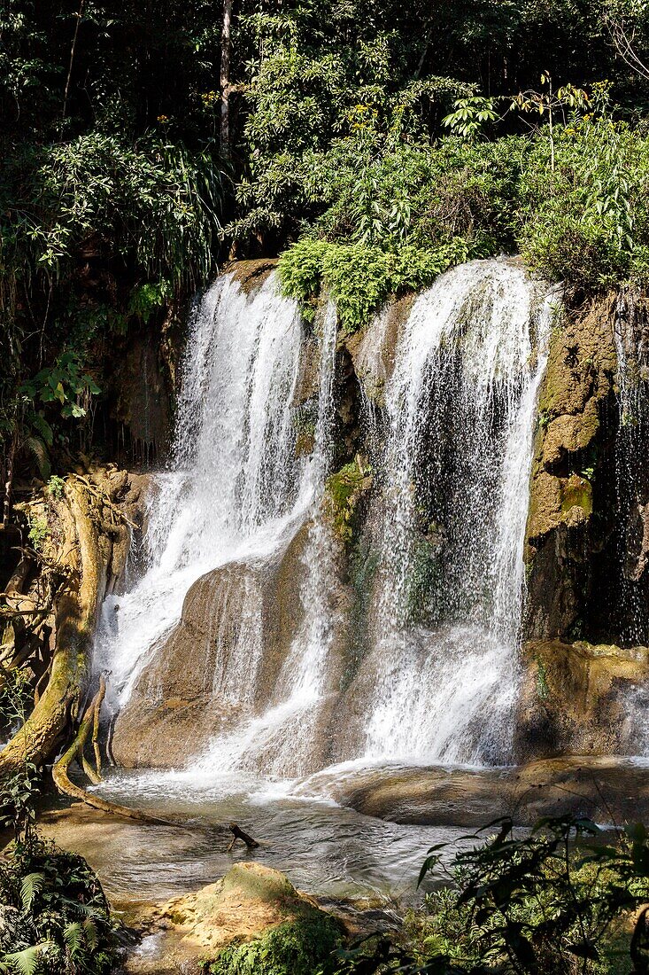 Mexico, Chiapas state, Lacanja Chansayab, Sak Nok waterfall