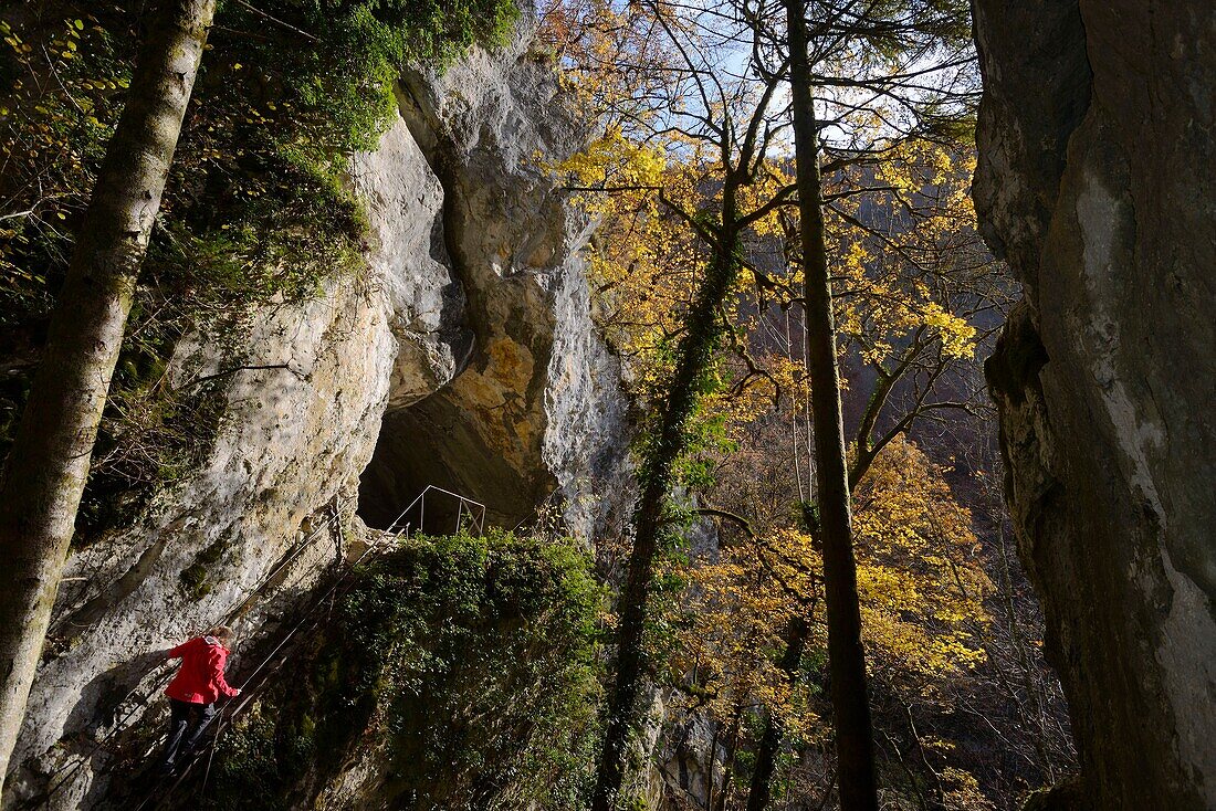 France, Doubs, Mouthier Haute Pierre, the cave of the Faux Monnayeurs