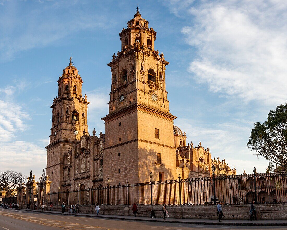 Mexiko, Bundesstaat Michoacan, Morelia, Historisches Zentrum von Morelia, das von der UNESCO zum Weltkulturerbe erklärt wurde, die Kathedrale