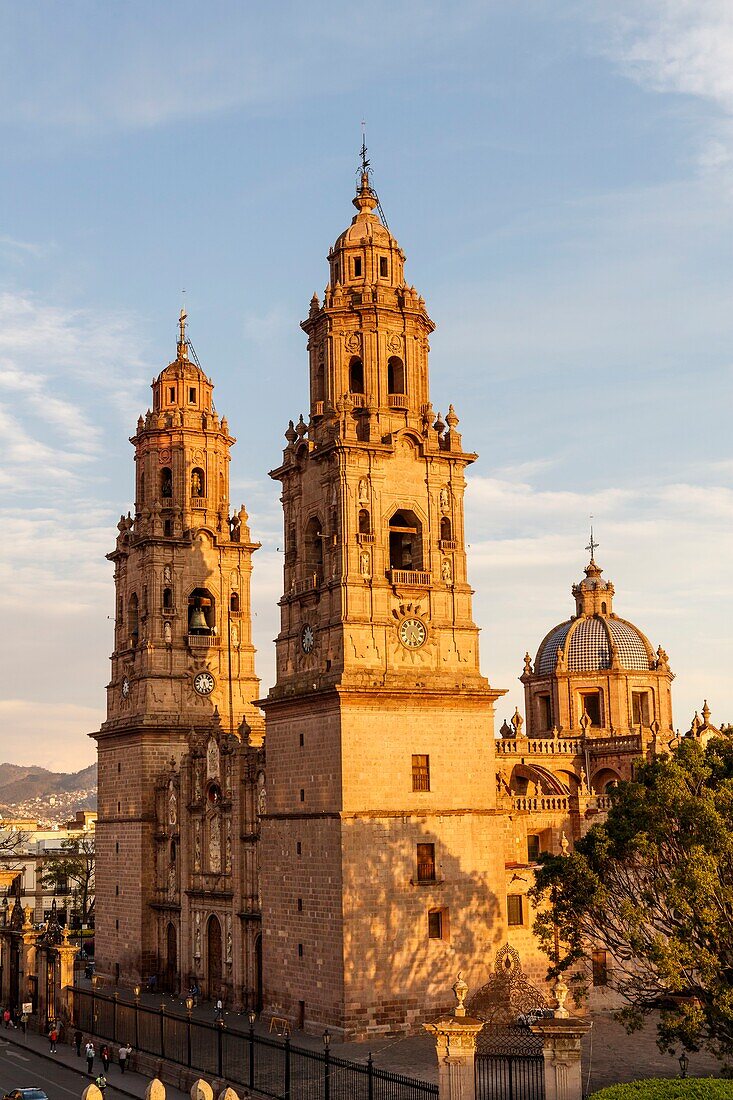 Mexiko, Bundesstaat Michoacan, Morelia, Historisches Zentrum von Morelia, das von der UNESCO zum Weltkulturerbe erklärt wurde, die Kathedrale