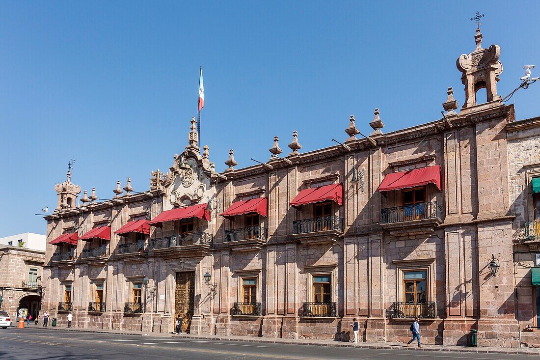 Mexiko, Bundesstaat Michoacan, Morelia, Historisches Zentrum von Morelia, von der UNESCO zum Weltkulturerbe erklärt, Palacio de Gobierno