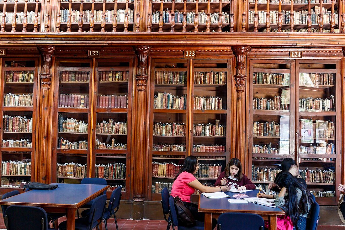 Mexiko, Bundesstaat Michoacan, Morelia, Historisches Zentrum von Morelia, von der UNESCO zum Weltkulturerbe erklärt, die Bibliothek