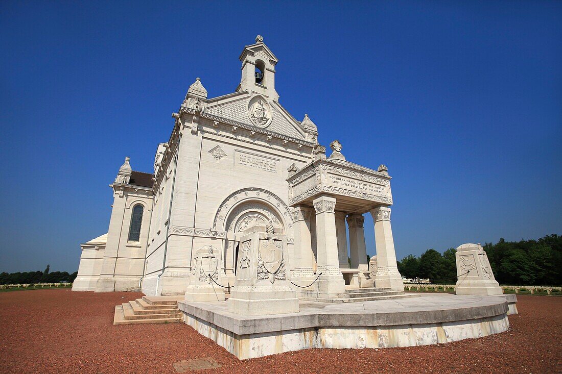 France, Pas de Calais, Ablain Saint Nazaire, the national necropolis of Notre Dame de Lorette, Basilica Notre Dame de Lorette