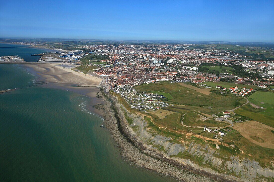 France, Pas de Calais, Boulogne sur Mer (aerial view)