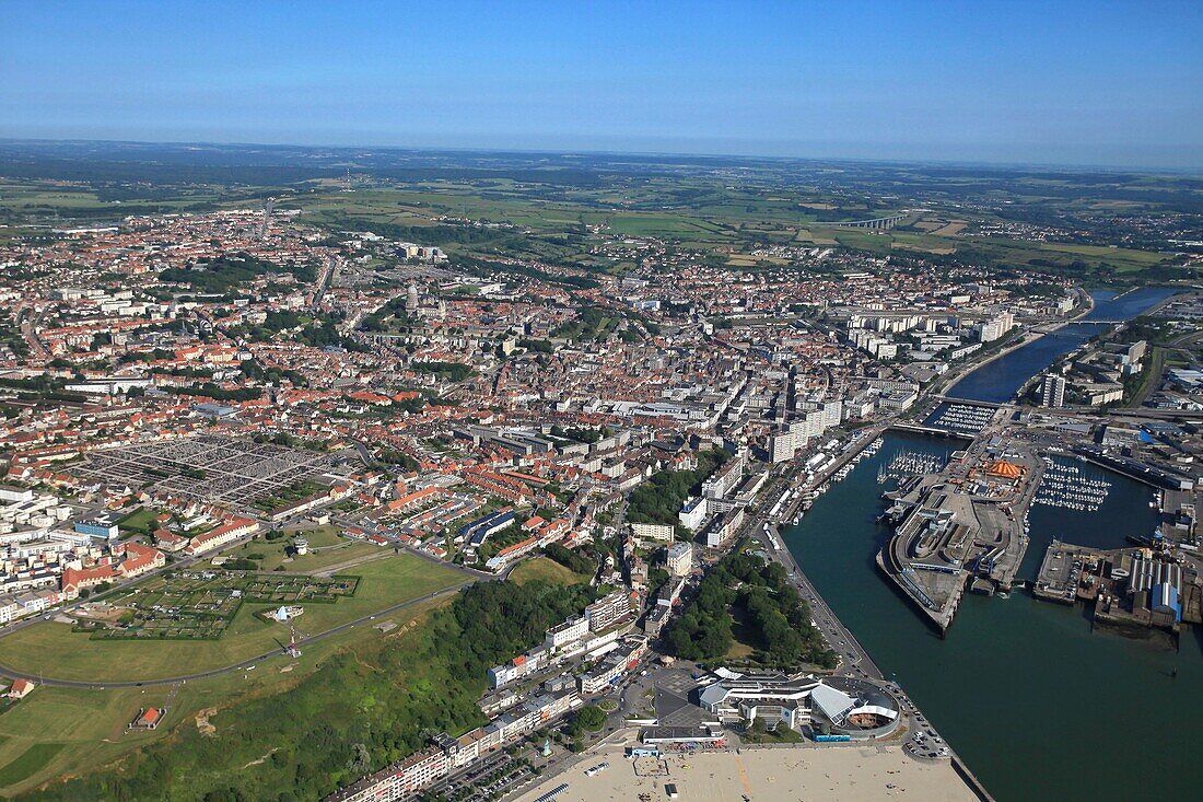 France, Pas de Calais, Boulogne sur Mer (aerial view)