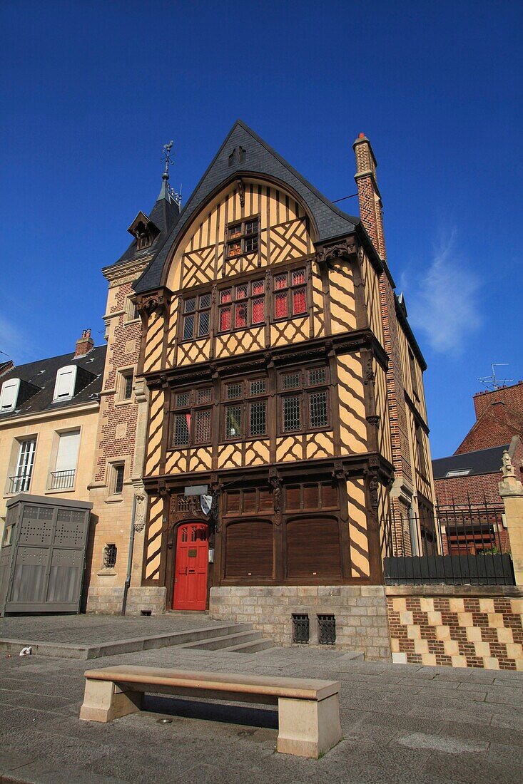 Frankreich, Somme, Amiens, Haus des Pilgers auf der Place Notre Dame d'Amiens