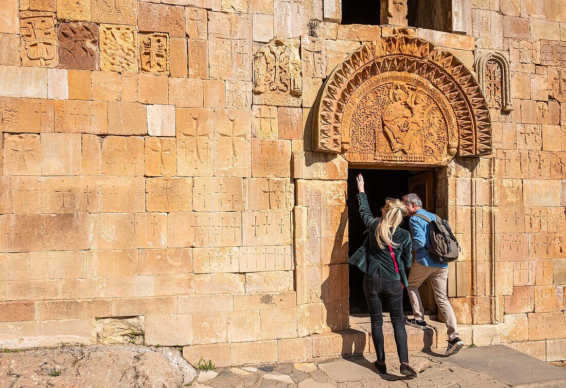 Armenien, Region Vayots Dzor, Umgebung von Yeghegnadzor, Amaghou-Tal, Kloster Noravank, Kirche Surb Karapet aus dem 13.