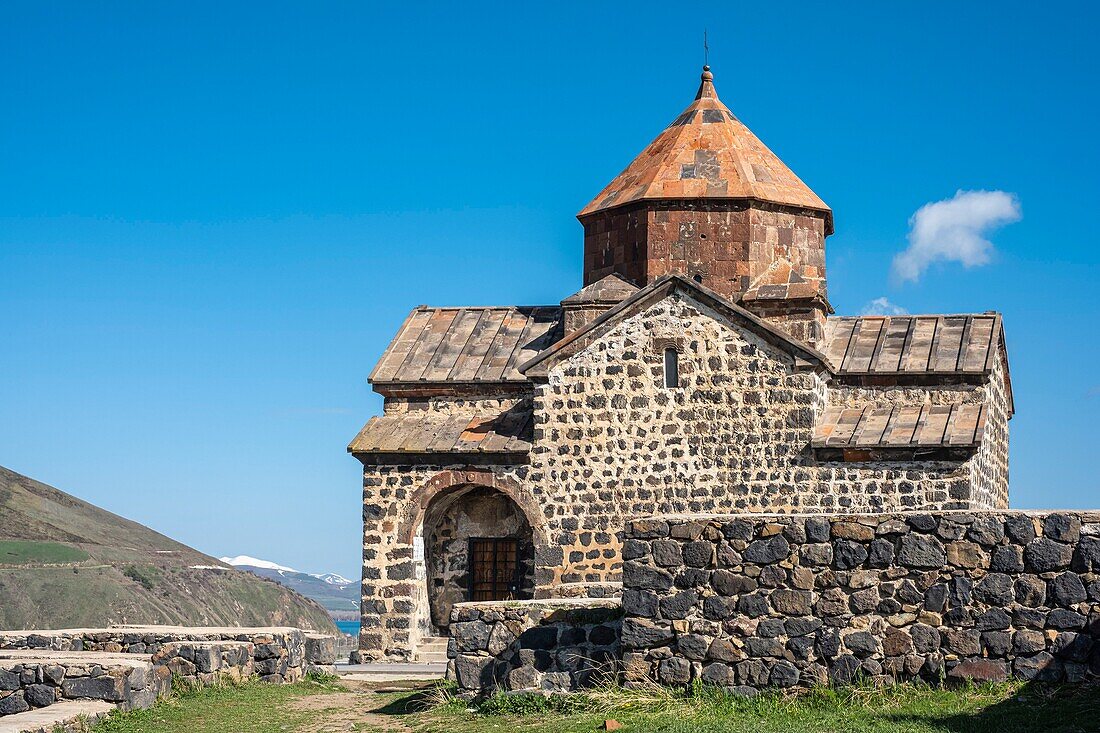 Armenia, Gegharkunik region, Sevan, Sevanavank monastery on the banks of Sevan lake