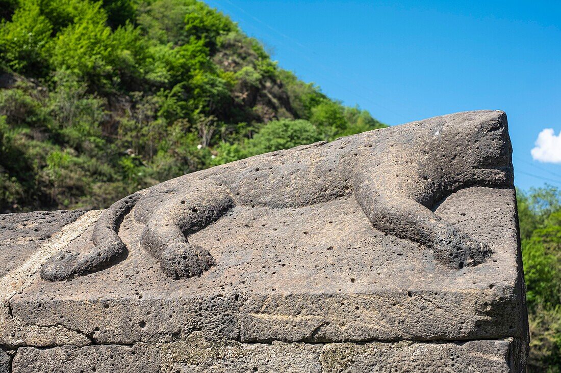 Armenia, Lorri region, Debed valley, Alaverdi, Sanahin bridge, 12th century medieval bridge over Debed river