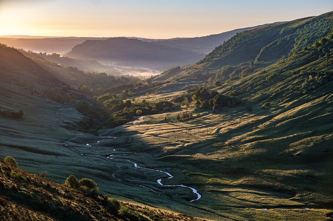 France, Cantal, Regional Natural Park of the Auvergne Volcanoes, monts du Cantal, Cantal mounts, vallee de l'Impradine (Impradine valley)