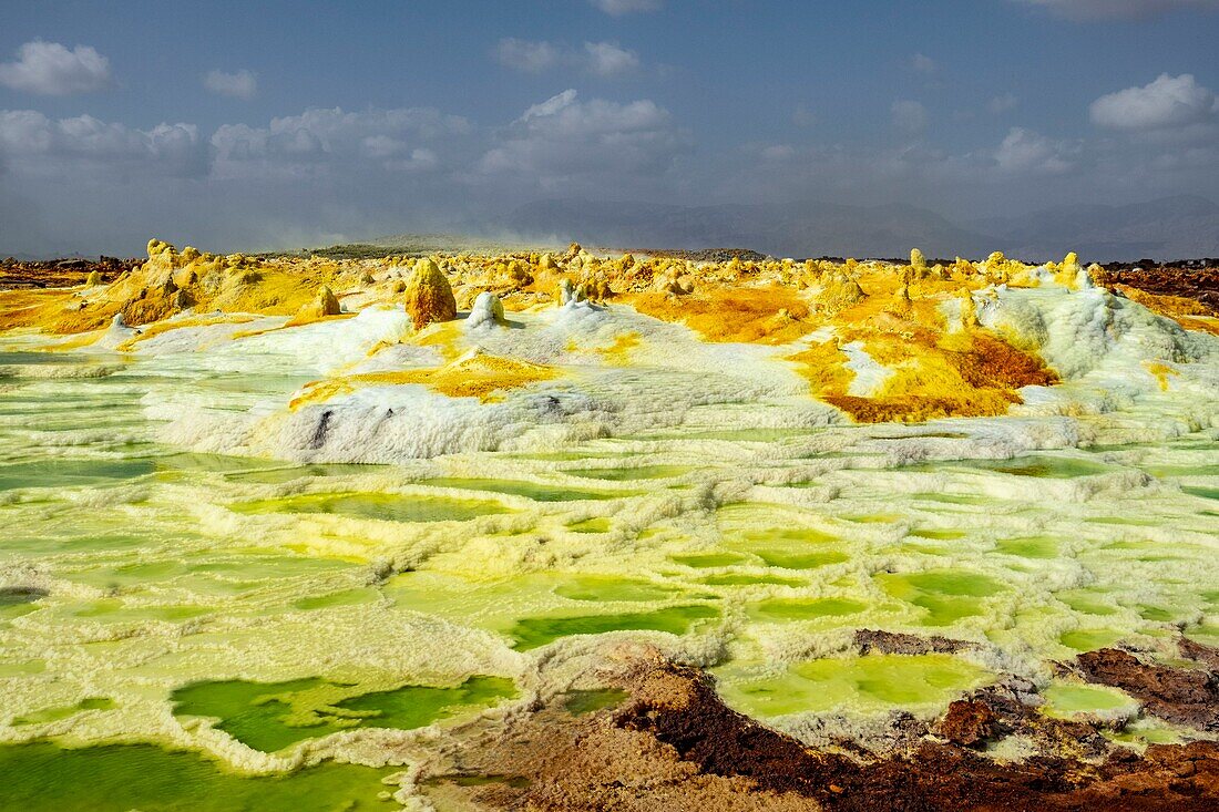 Äthiopien, Afar-Regionalstaat, Danakil-Senke, Dallol-Vulkan