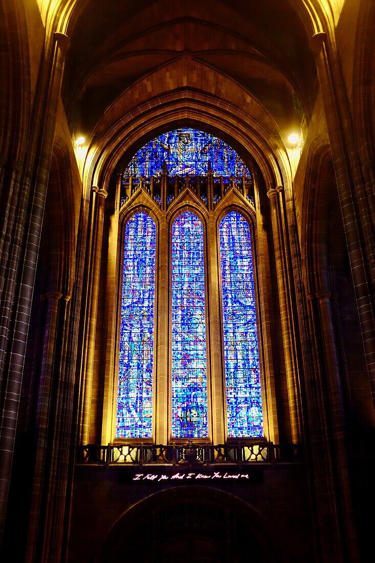 United Kingdom, Liverpool, Cathedral built in the 20th century by Giles Gilbert Scott, the largest Anglican church in the world