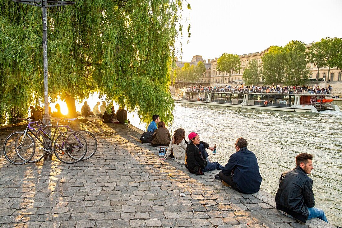 Frankreich, Paris, von der UNESCO zum Weltkulturerbe erklärtes Gebiet, Ile de la Cite, am Quai des Orfevres