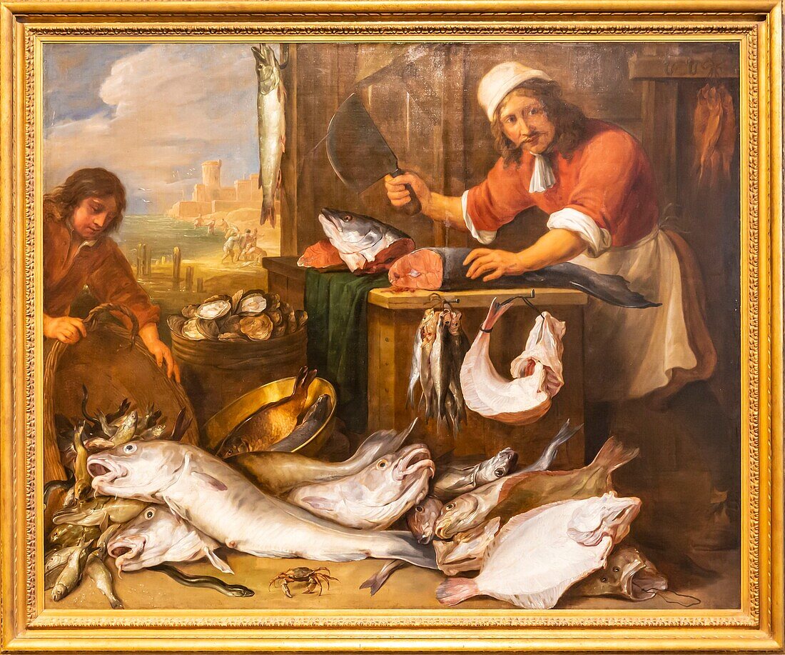 Sweden, Vastra Gotaland, Goteborg (Gothenburg), the Beaux-Arts museum, Fishmonger de David Teniers