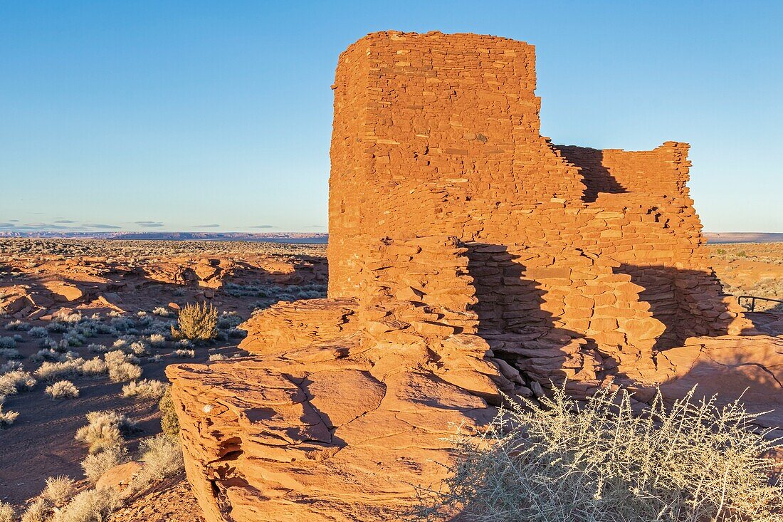 United States, Arizona, Wupakti National Monument near Flagstaff, indian ruines at Wukoki Pueblo