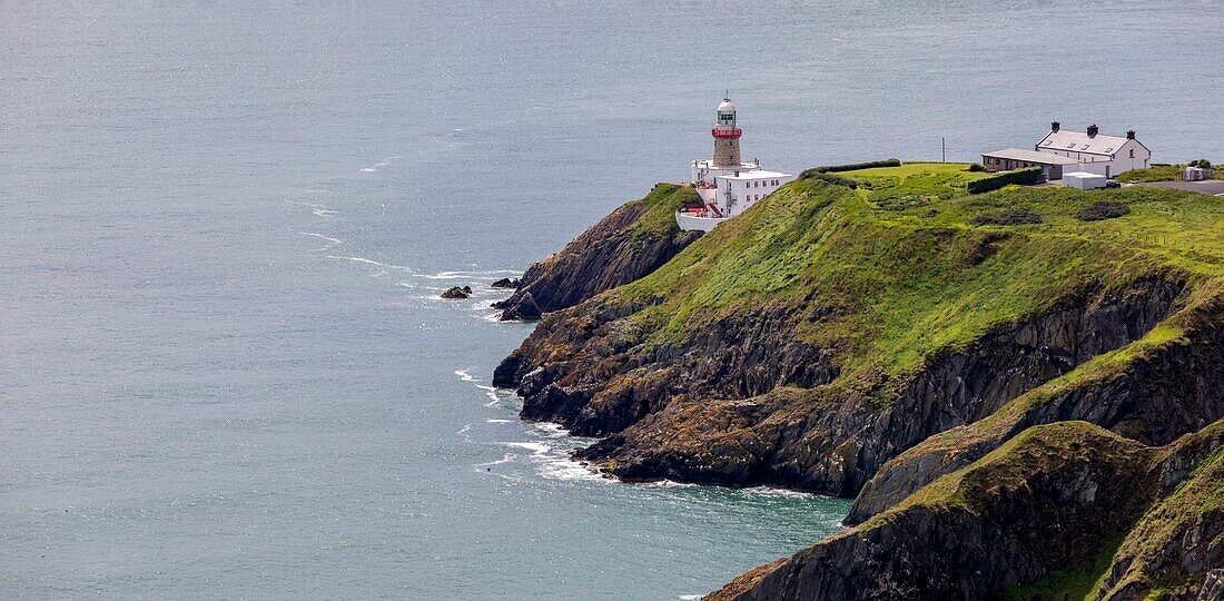 Ireland, Fingal County, Northern Dublin suburbs, Howth, cliff hiking trails, Baily Lighthouse