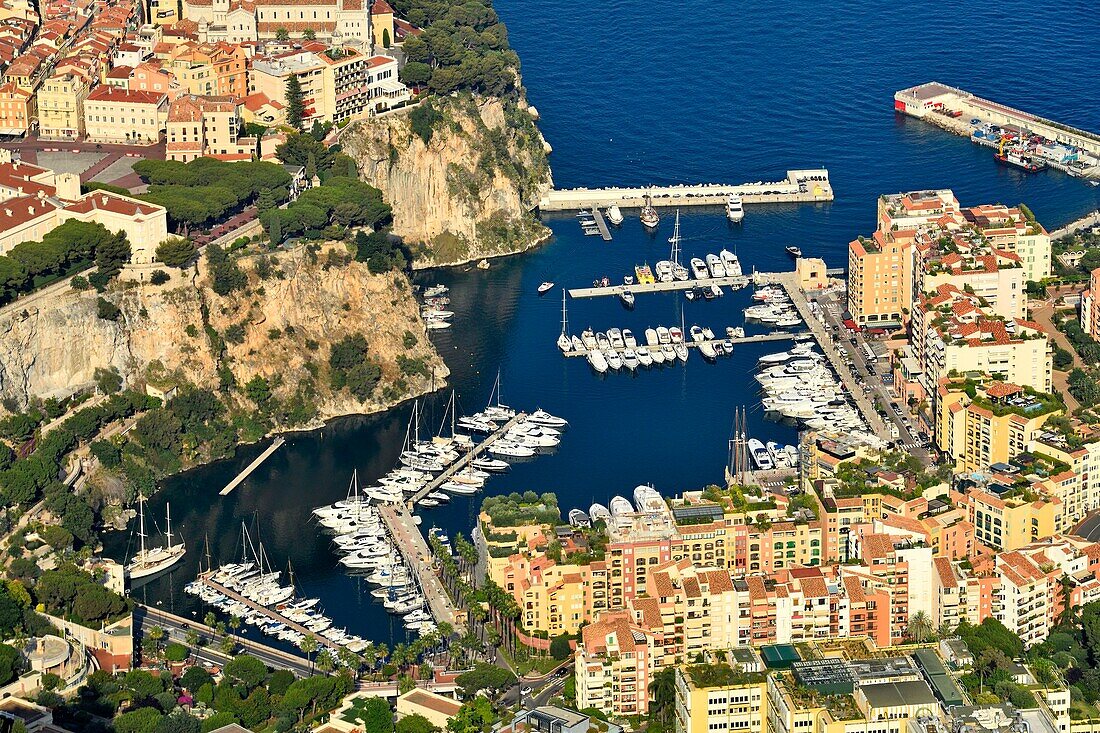 Fürstentum Monaco, Monaco, Der Felsen, Der Hafen von Fontvieille