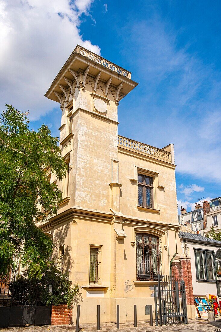 Frankreich, Paris, Das Haus Eymonaud (ehemaliges Hotel Escalopier) befindet sich in der Impasse Marie Blanche Nr. 7