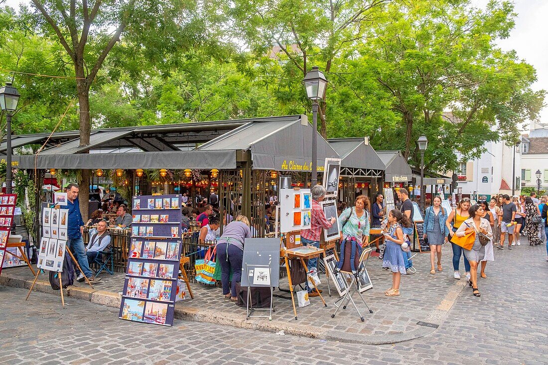 France, Paris, Butte Montmartre, Place du Tertre