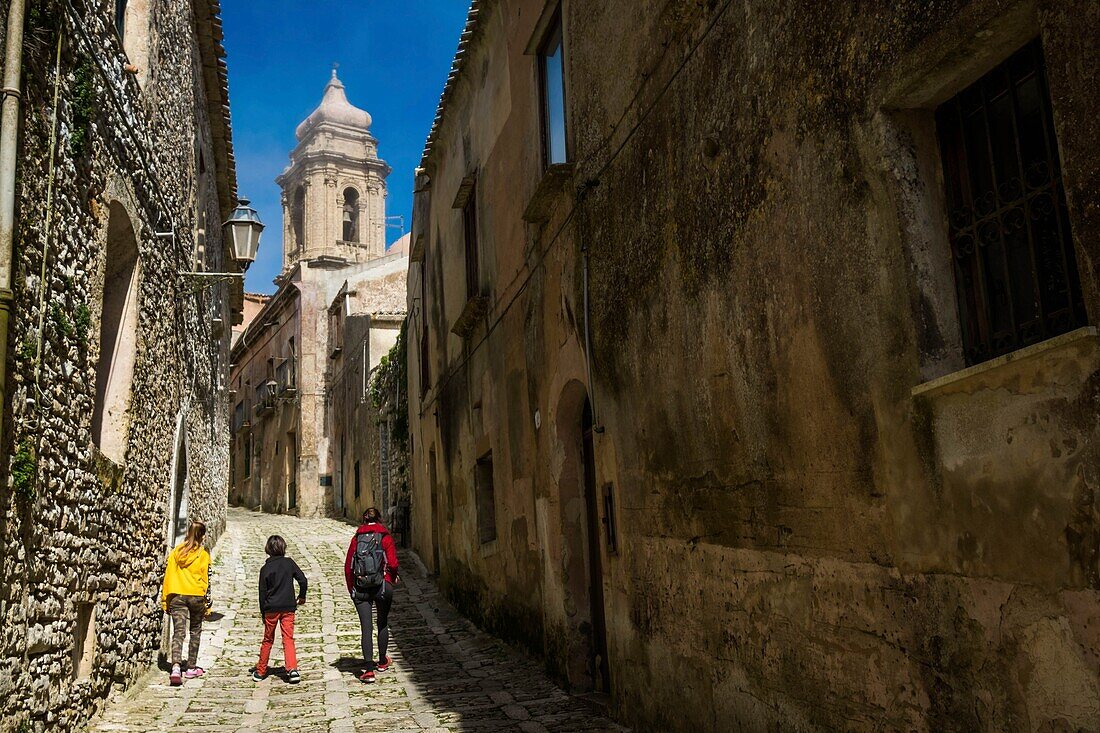 Italien, Sizilien, Erice, befestigte mittelalterliche Stadt oberhalb von Trapani, Kirche San Giuliano