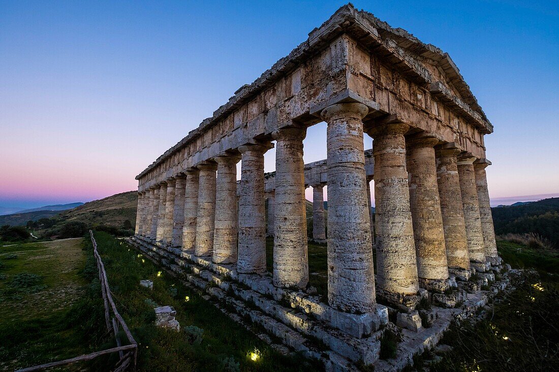 Italy, Sicily, Segeste, greek temple, of doric style, dating 5th century B.C.