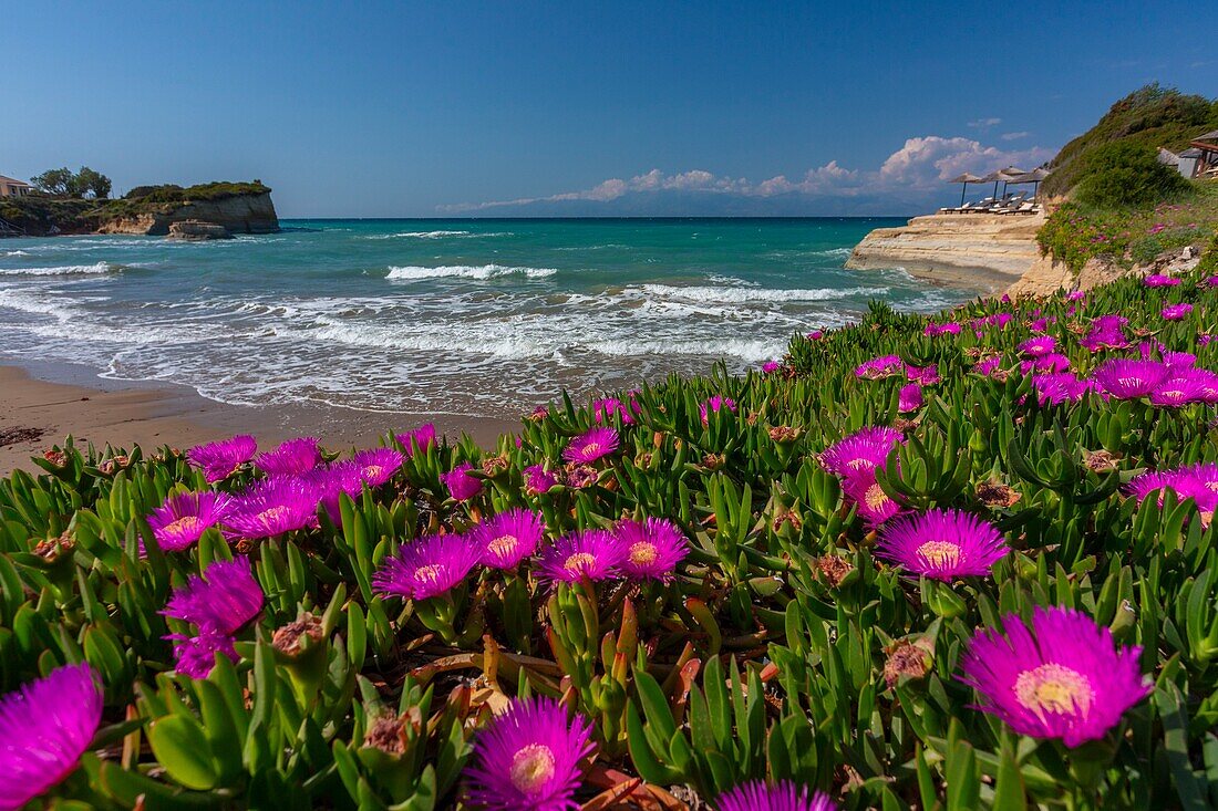 Greece, Ionian Islands, Corfu, North Coast, Sidari, Love Canal beaches