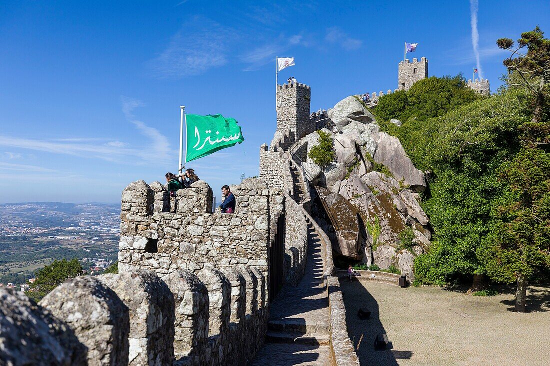 Portugal, Sintra, The castle of the Moors (Castelo dos Mouros)