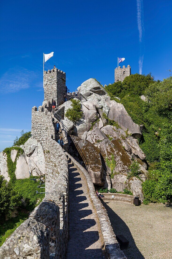 Portugal, Sintra, Das Schloss der Mauren (Castelo dos Mouros)