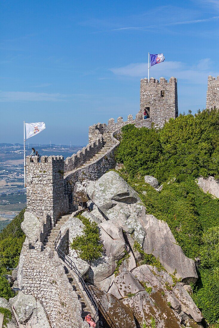 Portugal, Sintra, Das Schloss der Mauren (Castelo dos Mouros)