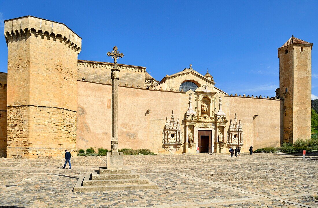 Spain, Catalonia, Tarragona Province, Conca de Barbera comarca, Vimbodi, La ruta del Cister, Monastery Santa Maria de Poblet, listed as World Heritage by UNESCO