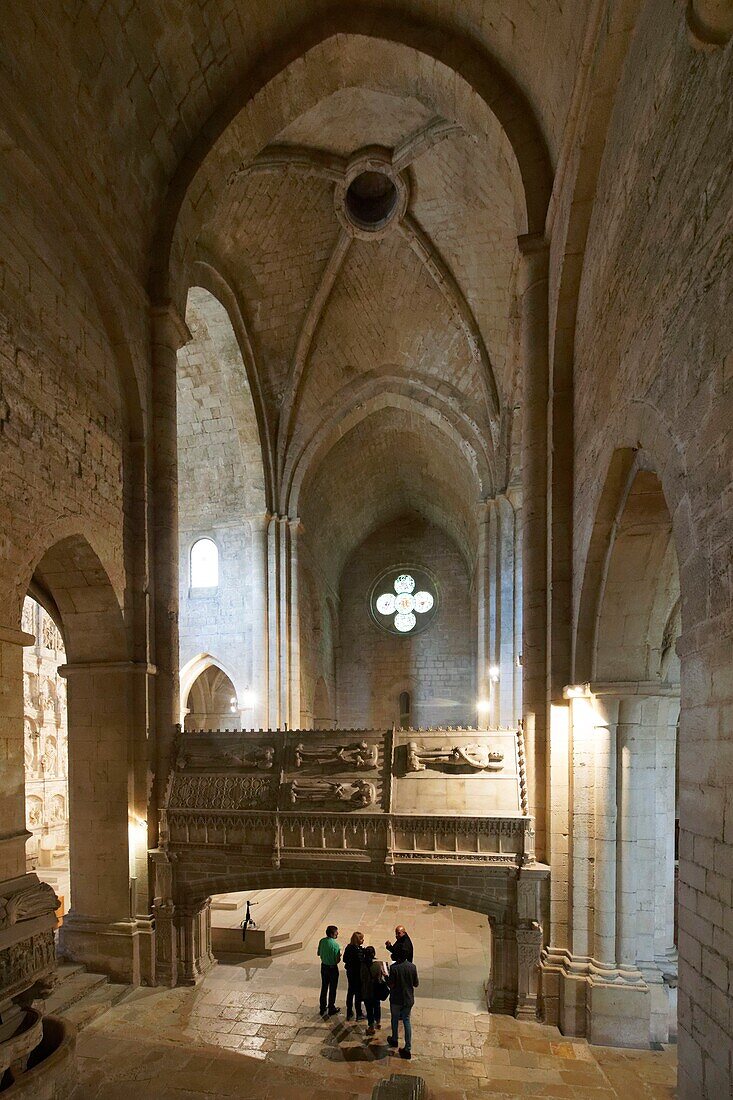 Spain, Catalonia, Tarragona Province, Conca de Barbera comarca, Vimbodi, La ruta del Cister, Monastery Santa Maria de Poblet, listed as World Heritage by UNESCO, the church, royal tombs